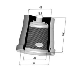 Packtulpe - ØAuß 57MM - ØIn. 44MM - H 52MM
