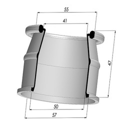 Packtulpe - ØAuß 57MM - ØIn. 50MM - H 47MM