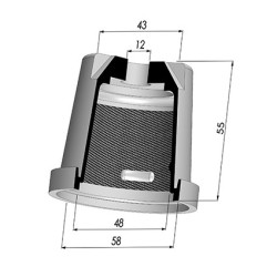 Packtulpe - ØAuß 58MM - ØIn. 48MM - H 55MM