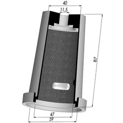 Packtulpe - ØAuß 59MM - ØIn. 47MM - H 87MM