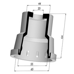 Packtulpe - Øext 65MM - ØIn. 55MM - H 64MM