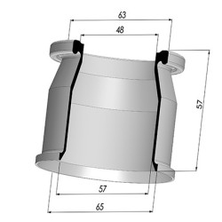 Packtulpe - Øext 65MM - ØIn. 57MM - H 57MM