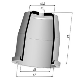 Packtulpe - Øext 67MM - ØIn. 55MM - H 72MM