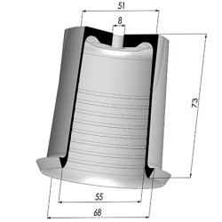 Packtulpe - Øext 68MM - ØIn. 55MM - H 73MM