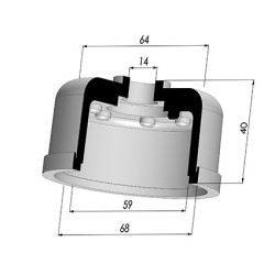 Packtulpe - Øext 68MM - ØIn. 59MM - H 40MM
