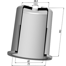 Packtulpe - Øext 73MM - ØIn. 60MM - H 80MM