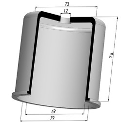 Packtulpe - ØAuß 79MM - ØIn. 69MM - H 76MM