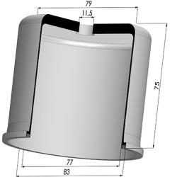 Packtulpe - ØAuß 83MM - ØIn. 77MM - H 75MM