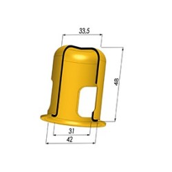 Innere Abstützung für MEM 42x34x52 - Auß.-Ø 42 mm