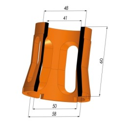 Packtulpe- ØAuß 58MM - ØIn. 50MM - H 60MM