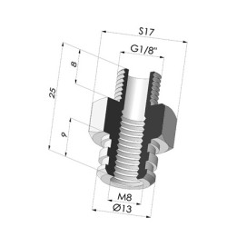 Abtrennbarer Halter AG G1/8" 