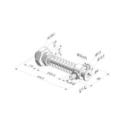 Federstößel Serie ERC AP - Z 29.5 mm - Radialer Anschluss