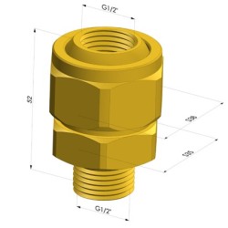 Kugelgelenk Serie RO - G1/2"-AG - G1/2"-IG