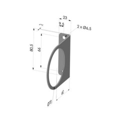 Befestigungsflansch für Luftverstärker Serie AA 025