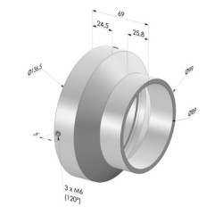 Reduzieradapter für Luftverstärker AA 030