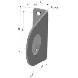 Staffa di fissaggio per ugello G1/2"