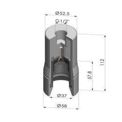 Greiferkopf - TET 58x37x112 ST