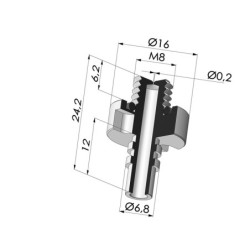 Insert Démontable Mâle M8