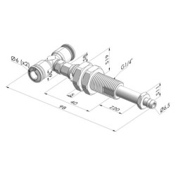 Conjutos de Resorte Serie  ER M5 - Z 20MM - Anti-rotación  con cánula  - Racor de vacío en T