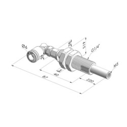 Conjutos de Resorte Serie  ER M5 - Z 20MM - Anti-rotación  - Racor de vacío en codo