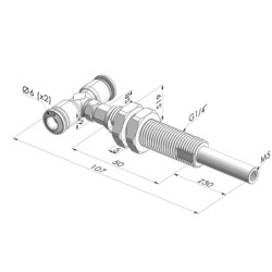 Conjutos de Resorte Serie  ER M5 - Z 30MM - Anti-rotación  - Racor de vacío en T