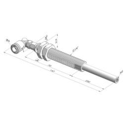 Conjutos de Resorte Serie  ER M5 - Z 50MM - Anti-rotación  - Racor de vacío en codo