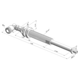 Conjutos de Resorte Serie  ER M5 - Z 50MM - Anti-rotación  con cánula  - Racor de vacío en codo