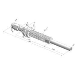 Conjutos de Resorte Serie  ER M5 - Z 50MM - Anti-rotación  - Racor de vacío recto