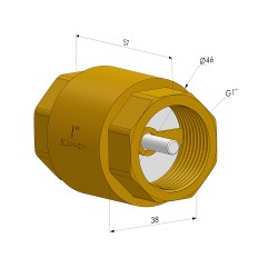 Klappenventil Serie VRV - Ø Vakuum G1"