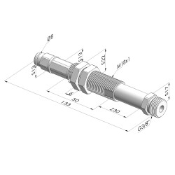 Conjutos de Resorte Serie  ER M38 - Z 30MM - Anti-rotación  - Racor de vacío recto