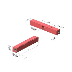 Flachstrahldüse 90° Serie BJP - G3/8"
