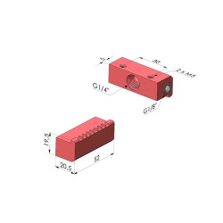 Flachstrahldüse 90° Serie BJP - G1/4"