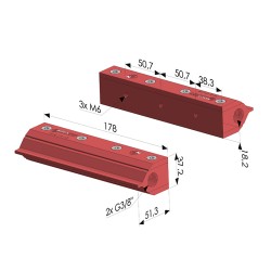 Doppelter Luftvorhang Serie RA-2 - L 178MM