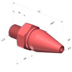 Ugello a getto rotondo Serie BS - G1/2"