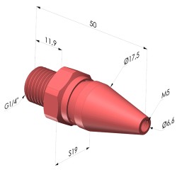 Ugello a getto rotondo Serie BS - G1/4"