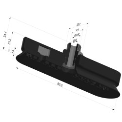 Sauggreifer oval Serie 4OF 85x23mm M18