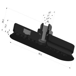Sauggreifer oval Serie 4OF 85x23mm M14