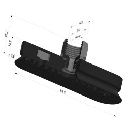Sauggreifer oval Serie 4OF 85x23mm F14