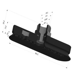 Sauggreifer oval Serie 4OF 85x23mm M38
