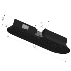 Sauggreifer oval Serie 4OF 94x32mm