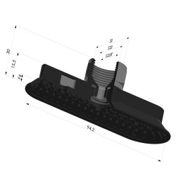 Sauggreifer oval Serie 4OF 94x32mm F38