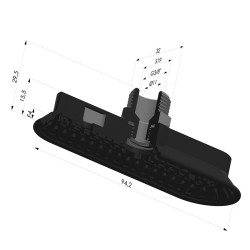 Sauggreifer oval Serie 4OF 94x32mm M38