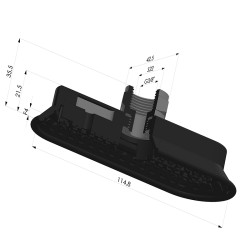 Sauggreifer oval Serie 4OF 115x43mm F38