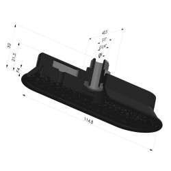 Sauggreifer oval Serie 4OF 115x43mm M14