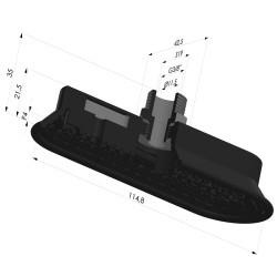 Sauggreifer oval Serie 4OF 115x43mm M38