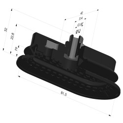 Sauggreifer oval 1.5 Falten Serie 4R 81.5x41.7 mm