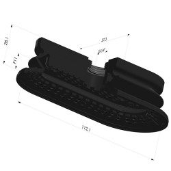 Sauggreifer oval 1.5 Falten Serie 4R 112x57.3 mm