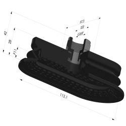 Sauggreifer oval 1.5 Falten Serie 4R 112x57.3 mm