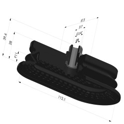 Sauggreifer oval 1.5 Falten Serie 4R 112x57.3 mm