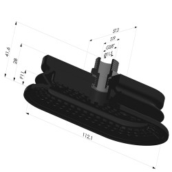 Sauggreifer oval 1.5 Falten Serie 4R 112x57.3 mm